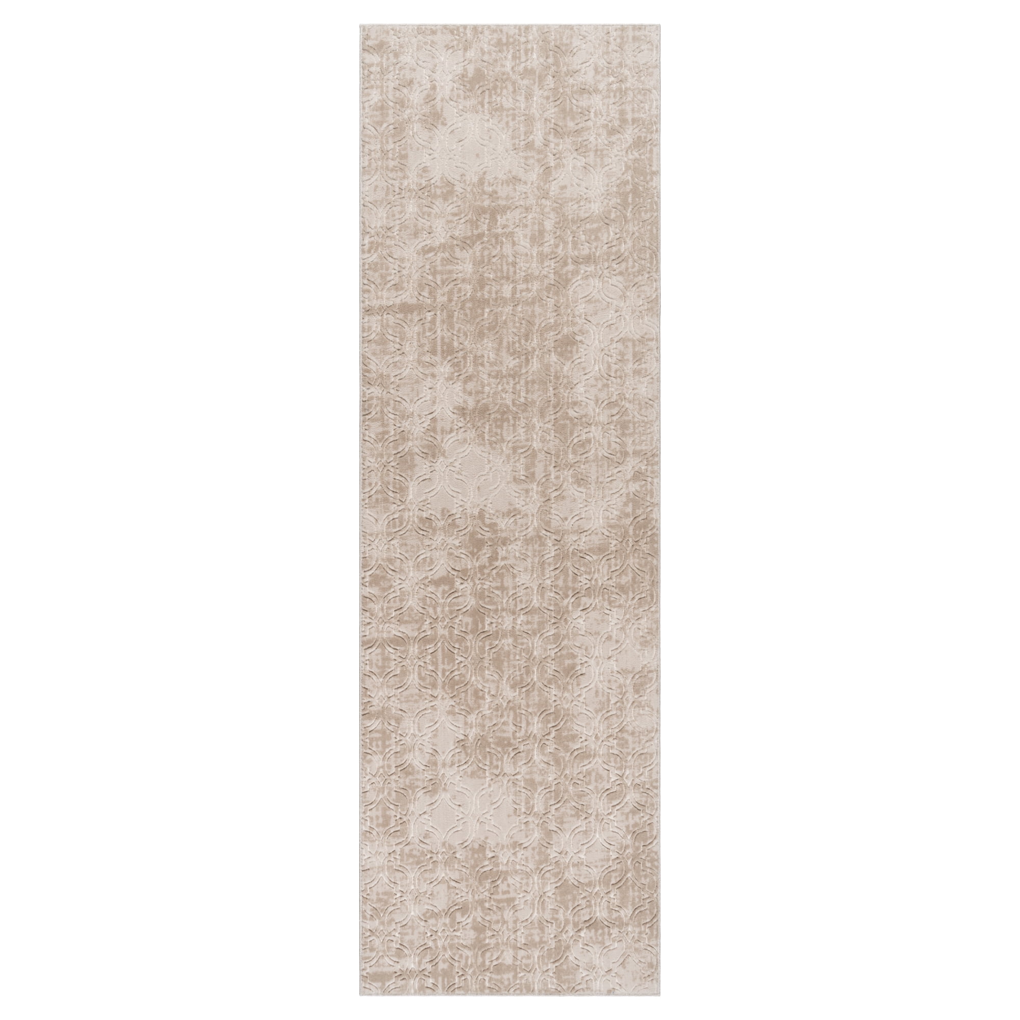 Shadow Thandi Transitional Geometric Beige Area Rug, 2x6