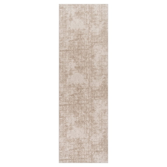 Shadow Thandi Transitional Geometric Beige Area Rug, 2x6