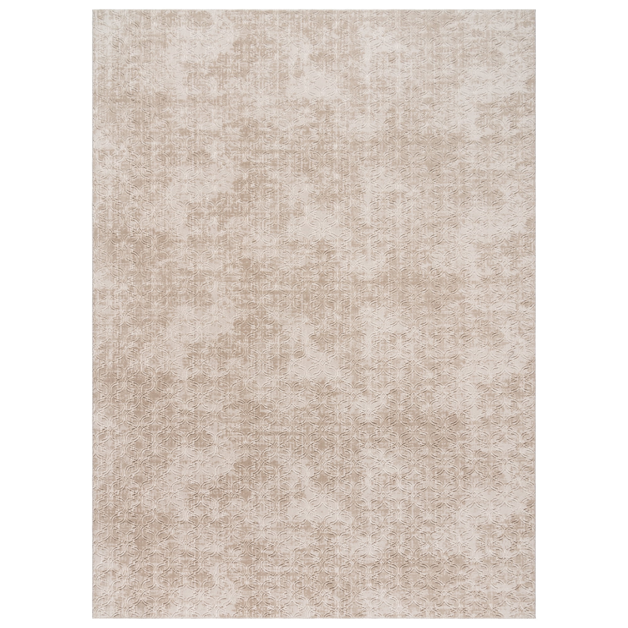 Shadow Thandi Transitional Geometric Beige Area Rug, 5x7