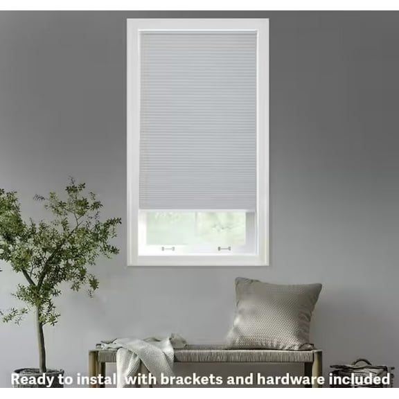 Shadow White Cordless Blackout Cellular Shades for Windows 66 in. W x 48 in. L (Actual Size 65.75 in. W x 48 in. L)
