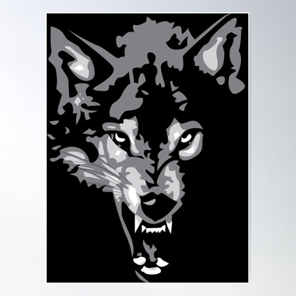Shadow Wolf Poster Wall Art, Modern Wall Decor For Living Room Bedroom, 16x24 UNFRAMED