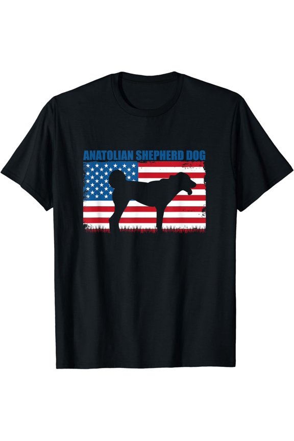 Shadow in American Flag Patriotic T-Shirt