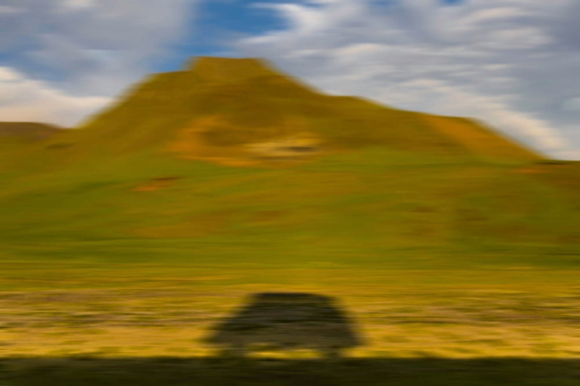 Shadow of Bus South Coast Iceland Canvas Art - Panoramic Images (27 x 9)