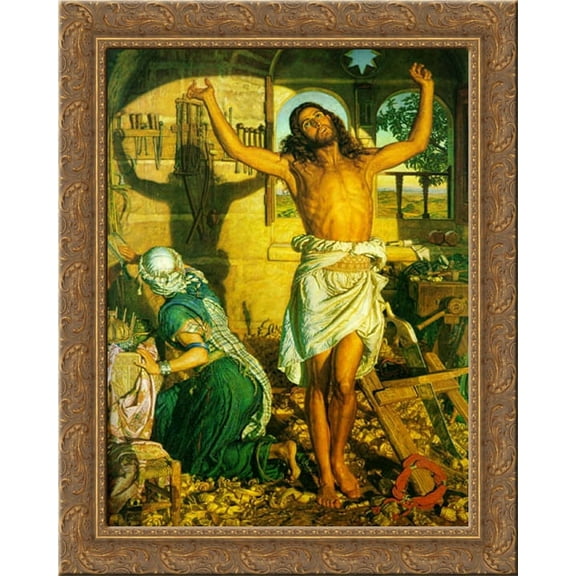 Shadow of Death 20x24 Gold Ornate Wood Framed Canvas Art by Hunt, William Holman