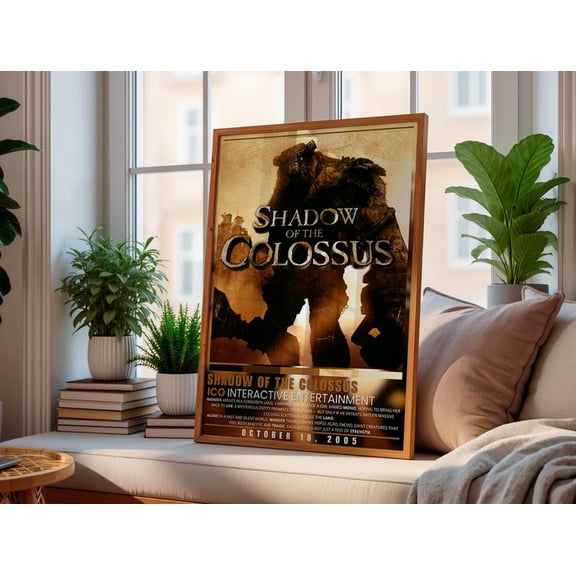 Shadow of the Colossus Poster Giant Creature Epic Scene Artwork for Gaming Room Decor House Wall Display Gift for Fan Idea Size 24x36 Unframed Poster