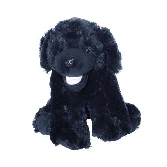 Shadow the Black Labrador 8 Inch Plush Stuffed Dog Toy, Soft Lab Retriever