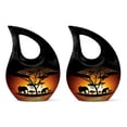 thumbnail image 1 of Shadowed Elephant Family Urn - Burial Urns Urn for Ashes for Women - Cremation Urns for Adult Ashes Men - Urn for Human Ashes Adult Men - Memorial Keepsakes for Ashes (Size 3Inch,2Pcs), 1 of 2