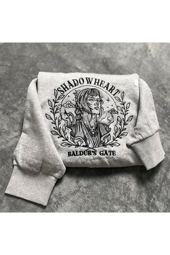 Shadowheart Embroidered Sweatshirt, Baldur's Gate 3 Gamer Gift, Custom Embroidered Sweatshirt