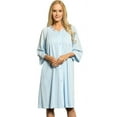 thumbnail image 1 of Shadowline Lingerie by Velrose Short 3/4 Sleeve Button Down Robe 77280/77280X, 1 of 10