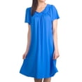 thumbnail image 1 of Shadowline Short Gown with Flower Petal Embroidery and Flutter Sleeves - 36280, 1 of 1