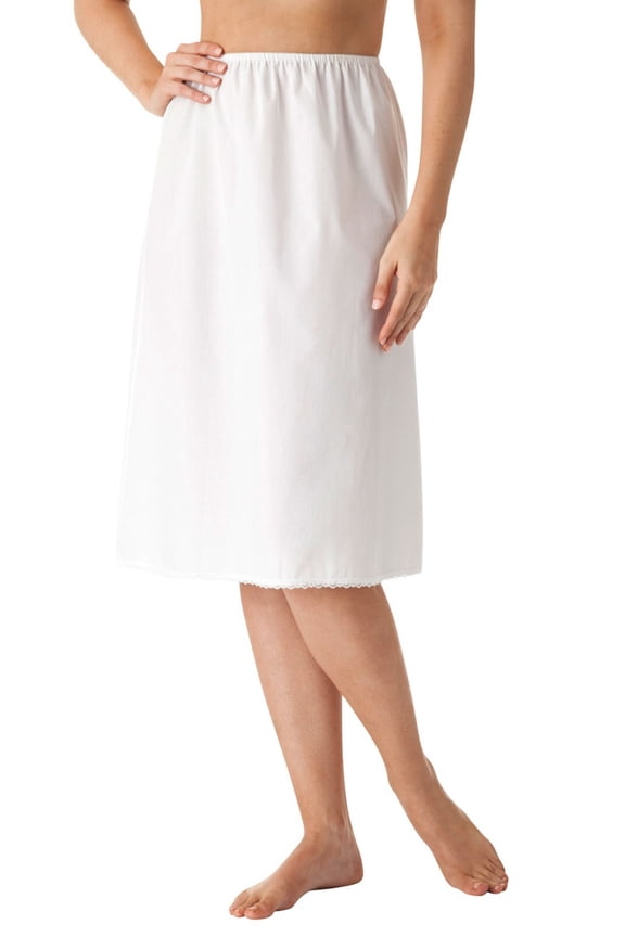 Velrose Cotton Skirt Slip - 1090 (White, XS)