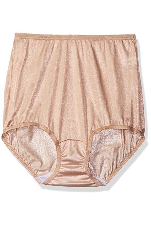 Women's Panties-Nylon Brief (3 Pack), Nude, 7, Nude, Size 7.0