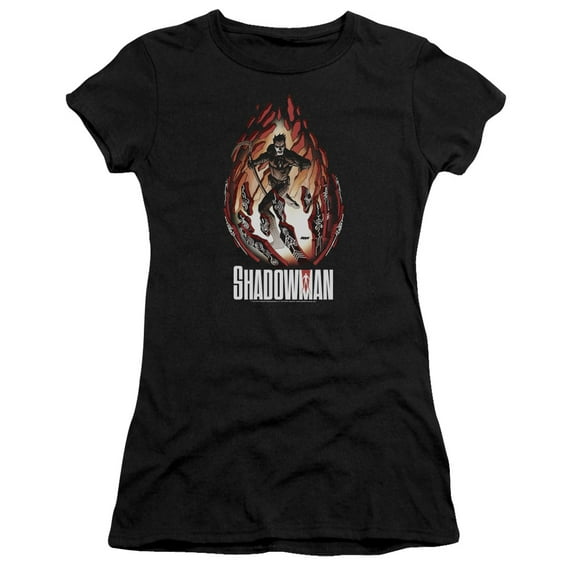 Shadowman - Burst - Juniors Teen Girls Cap Sleeve Shirt - X-Large