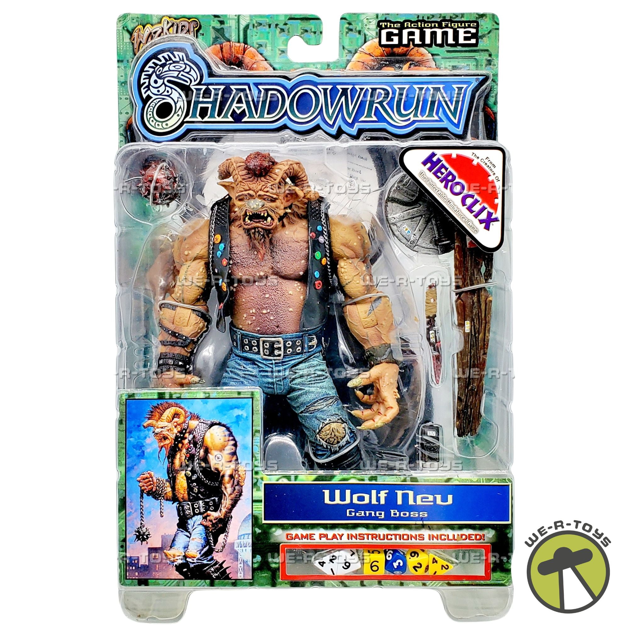 Shadowrun Wolf Neu Gang Boss Hero Clix Action Figure 2003