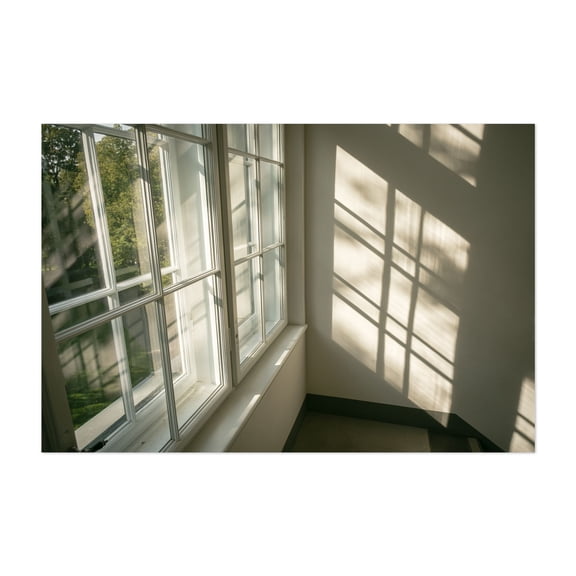Shadows & Light - Riga Latvia Photography Architecture Minimalist Geometric Modern Art Unframed Wall Art Print 32 x 48 inches