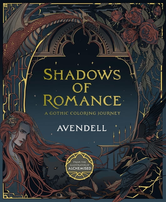 Shadows of Romance: A Gothic Coloring Journey, (Paperback)