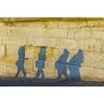 thumbnail image 1 of Shadows of pedestrians cast on a wall; Paris, France Poster Print (38 x 24), 1 of 1