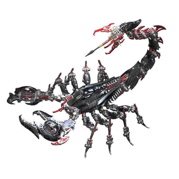 "Shadowstrike" 3D Full Metal Mechanical War Scorpion Model Kit, DIY Assembly Mecha Insect Puzzle, Desktop Decor Gift (1073PCS/Black)