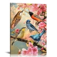 thumbnail image 1 of Shadudu Birds on Branches Canvas Decorative Print Painting by Artist Buanfen Yu, Home Office Wall Decor (16 x 20 in/12 x 16) 12x16 in, 1 of 5