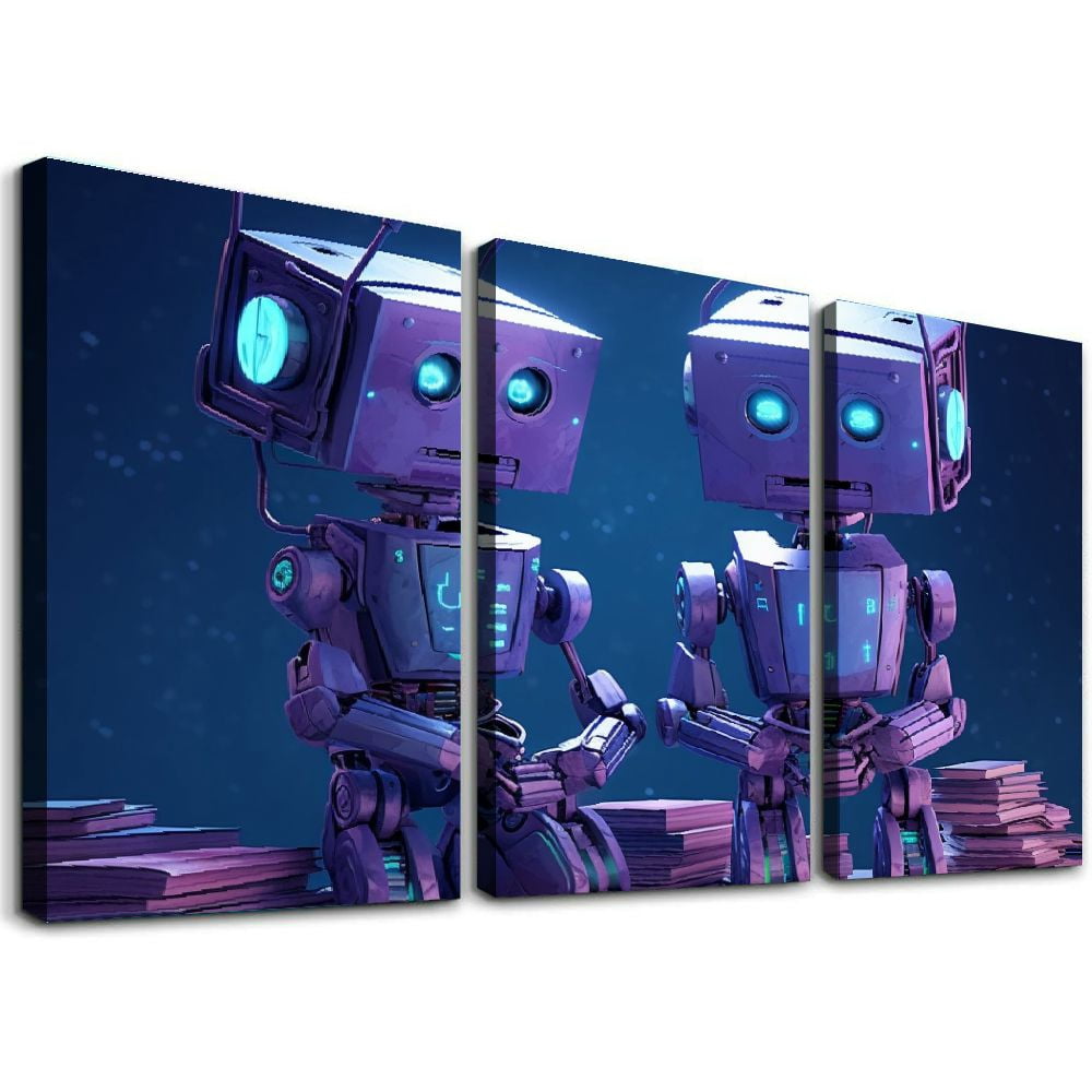 Shadudu Computer Graphics Canvas Wall Art Set of 3 Triptych for Living ...