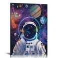 thumbnail image 1 of Shadudu Cosmic Universe Reflection Astronaut Helmet Galaxy Stars, 20x16-inch, Purple 16x20 in, 1 of 5