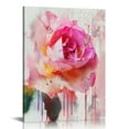 thumbnail image 1 of Shadudu Design Art PT13668-12-20 Red Rose with Watercolor SplashesFloral Canvas Artwork Print 12x16 in, 1 of 5