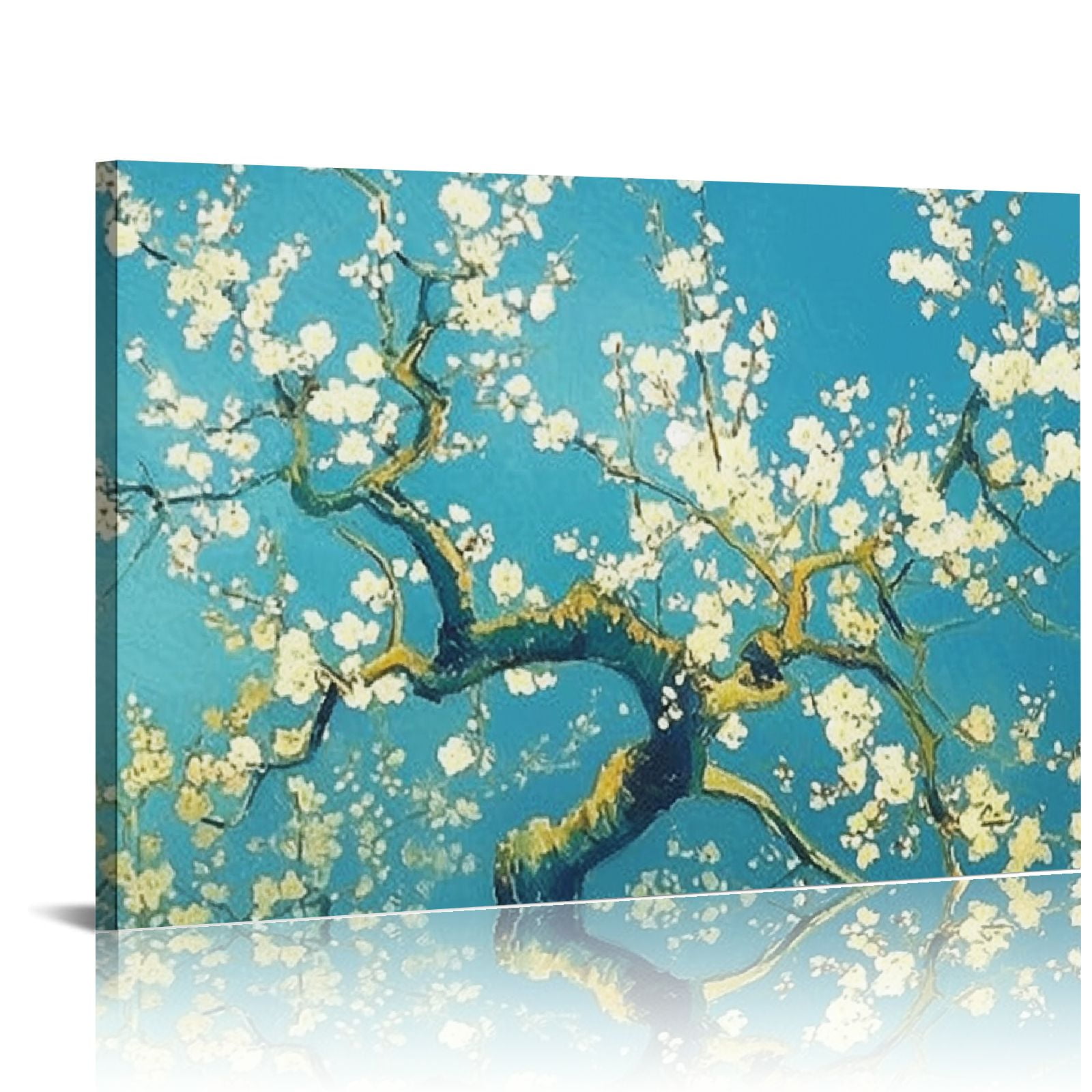 Shadudu Framed Wall Art Almond Blossom Floral Giclee Canvas Prints of ...