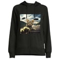 thumbnail image 1 of Shadudu Funny Animal UFO Fall White Sweatshirt Hoodie Women's Black 3XL, 1 of 4