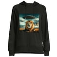 thumbnail image 1 of Shadudu Funny Animal UFO Women's Fall White Sweatshirt Hoodie High Blend Plush Lined XL, 1 of 4
