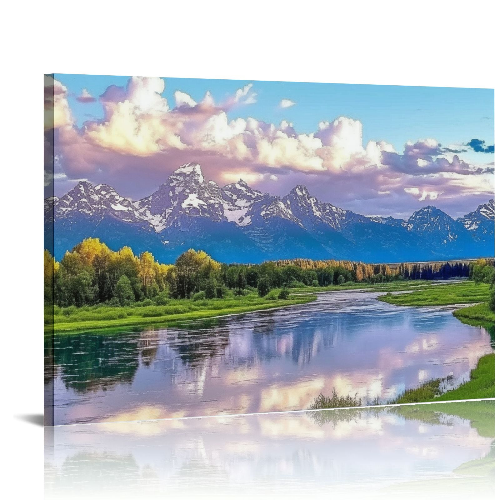 Shadudu Landscape Canvas Wall Art Nature Picture Grand Teton National ...