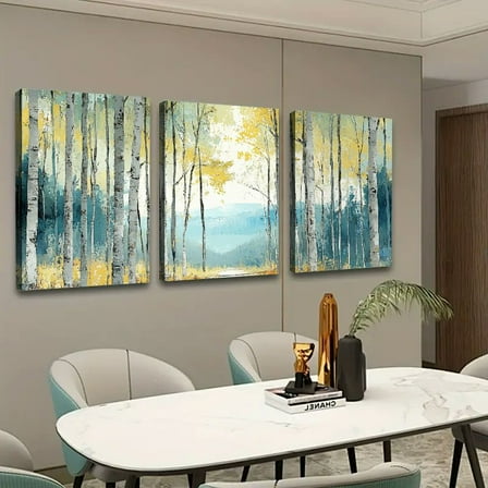 Shadudu Large Size 3-Piece Canvas Wall Art Set | Elegant Unframed Artwork for Home and Office Decor | 16x24 Inches Panels 16x24x3pcs