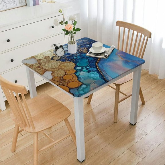 Shadudu Marble Pattern Square Tablecloth Washable for Home Kitchen Outdoor Decoration 100% Polyester Fiber 36"*36