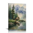 thumbnail image 1 of Shadudu Mountain Lake Canvas Wall Art 24x36 Inches - Large Art Print for Home and Commercial Decor 24x36in, 1 of 7