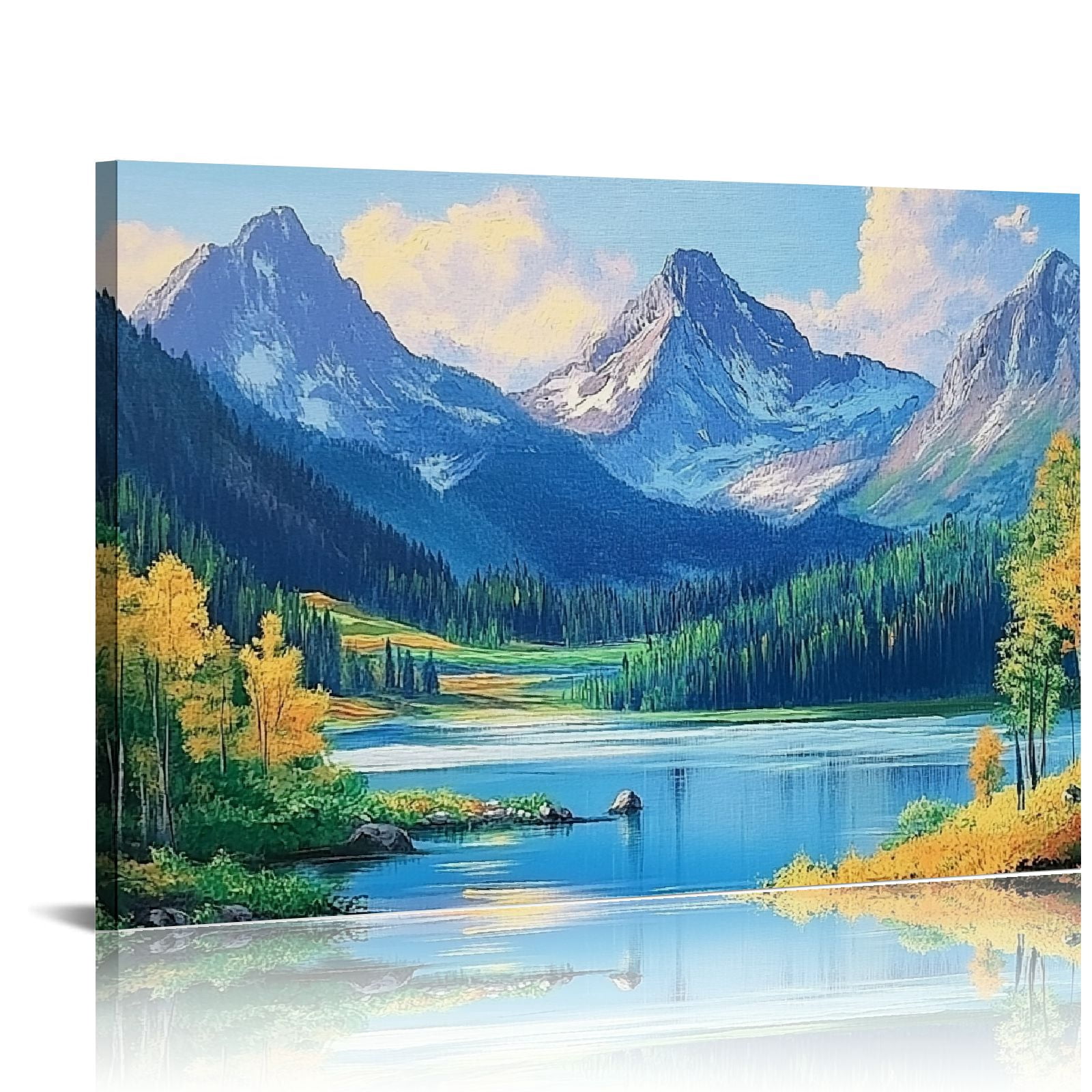 Shadudu Nature Mountain Canvas Wall Art National Park Painting Lake ...
