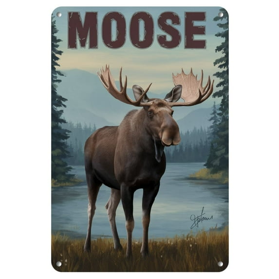 Shadudu Novelty Sign Tinplate Decorative Wall Paintings 8x12 Inch - Tranquil Landscapes and 1pcs