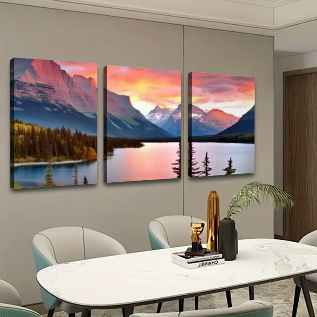 Shadudu Sunset Sky Canvas Prints Wall Art Set of 3 Unframed Large
