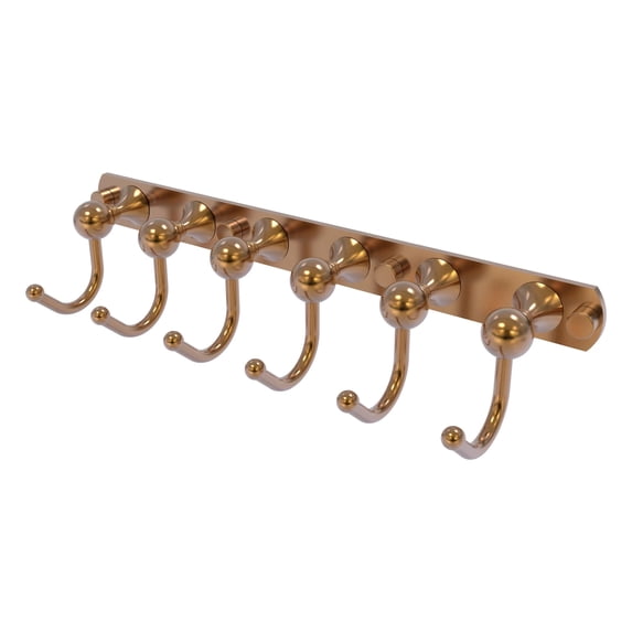 Shadwell Collection 6 Position Tie and Belt Rack - Brushed Bronze