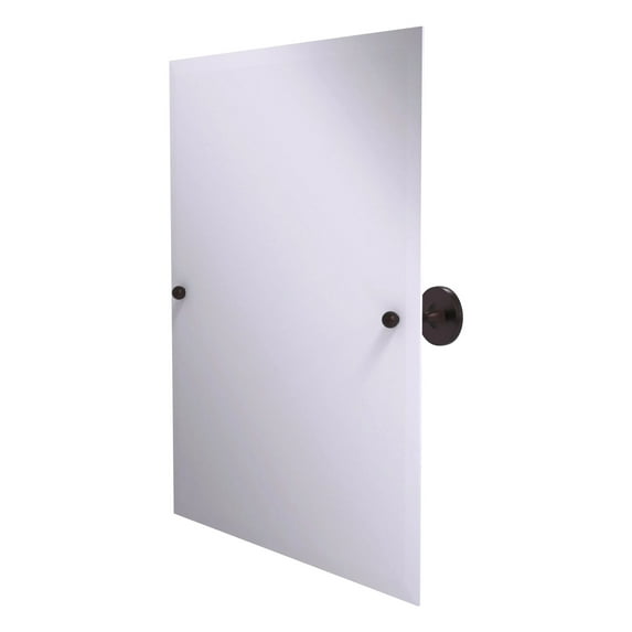 Shadwell Collection Frameless Rectangular Tilt Mirror with Beveled Edge - Antique Bronze