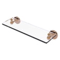 thumbnail image 1 of Shadwell Collection Glass Vanity Shelf with Beveled Edges - Brushed Bronze / 16 Inch, 1 of 11
