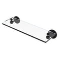 thumbnail image 1 of Shadwell Collection Glass Vanity Shelf with Beveled Edges - Matte Black / 16 Inch, 1 of 11