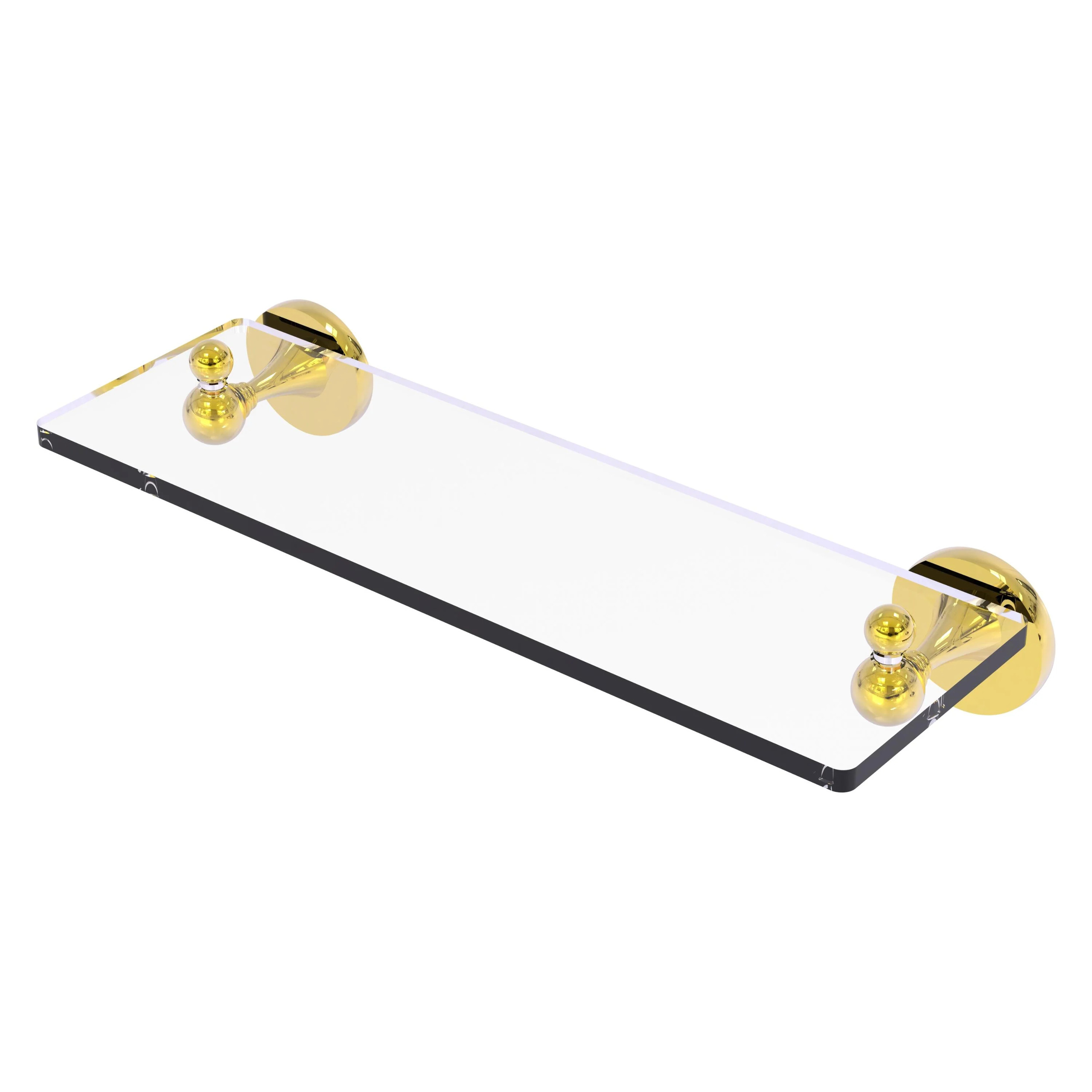 Shadwell Collection Glass Vanity Shelf with Beveled Edges - Polished