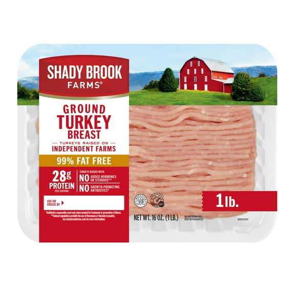 Shady Brook Farms 99% Fat Free Ground Turkey Breast Tray, Fresh, 1 lb.