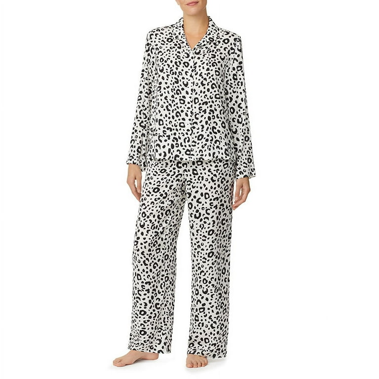 Shady Lady Women's Long Sleeve Button Down and Long Pant Pajama Set