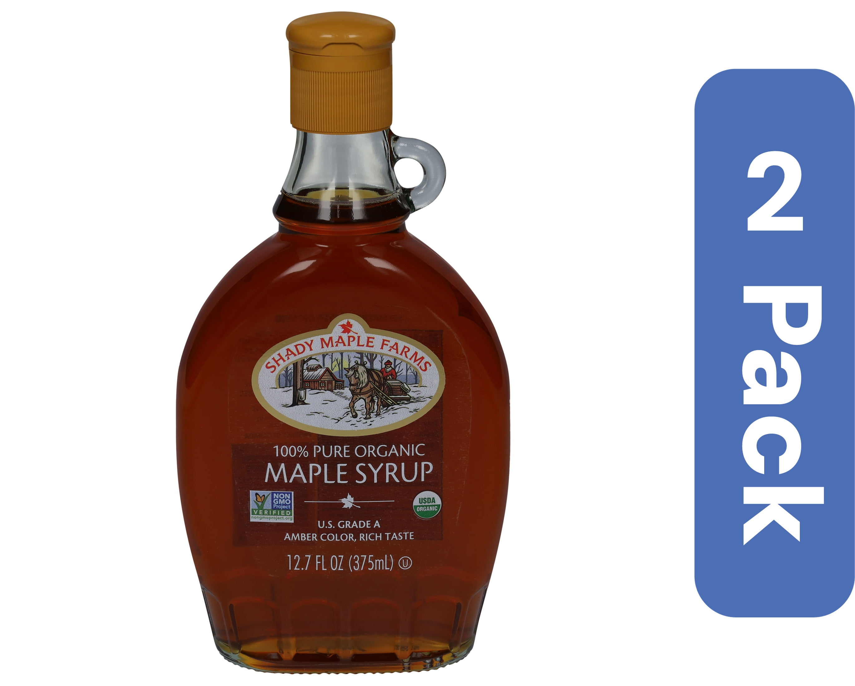 Shady Maple Farm Organic Amber Rich Taste Maple Syrup 12.7 oz (Pack Of 2)
