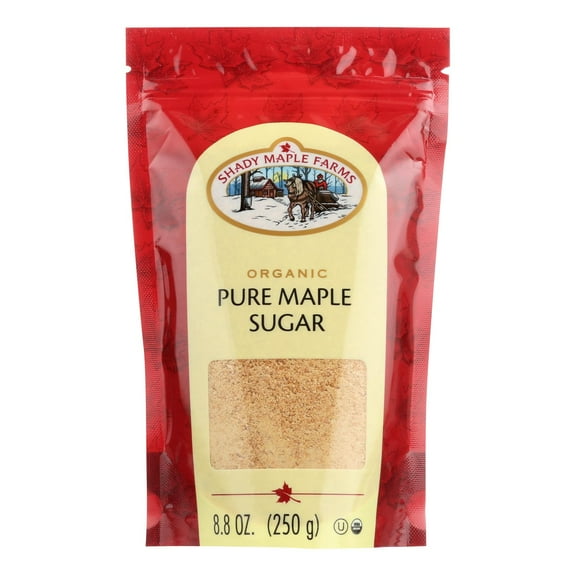 (Price/case)Shady Maple Farms 100 Percent Pure Organic Maple Sugar - Case of 8 - 8.8 oz.