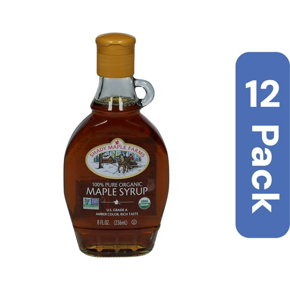 Shady Maple Farms Organic Amber Rich Taste Syrup 8 oz (Pack Of 12)