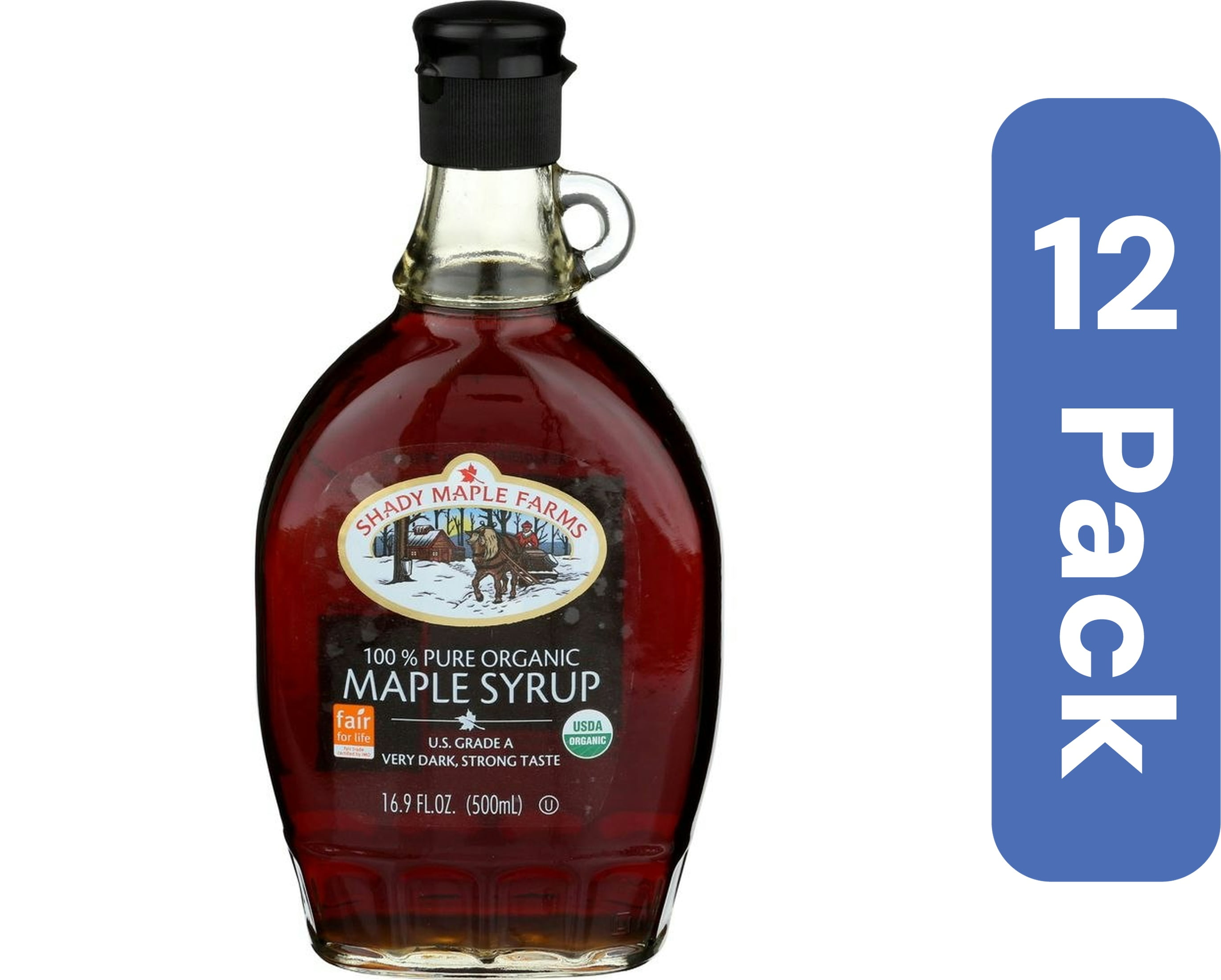 Shady Maple Farms Organic Dark Maple Syrup 16.9 oz (Pack Of 12)