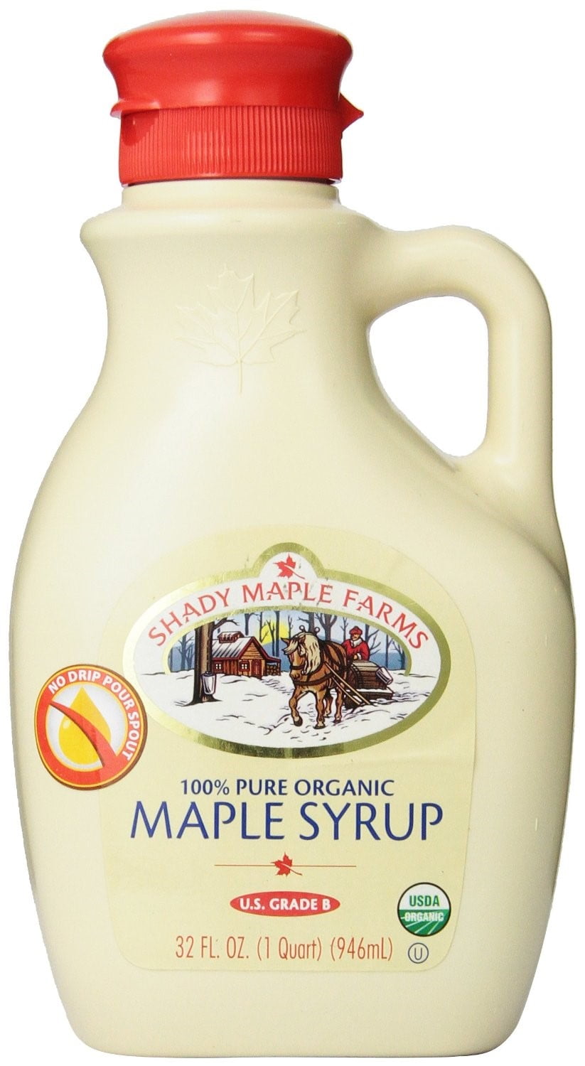 Shady Maple Farms Organic Maple Syrup, Grade B, 32 Ounce Jug