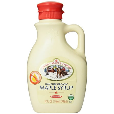 Shady Maple Farms Organic Maple Syrup, Grade B, 32 Ounce Jug