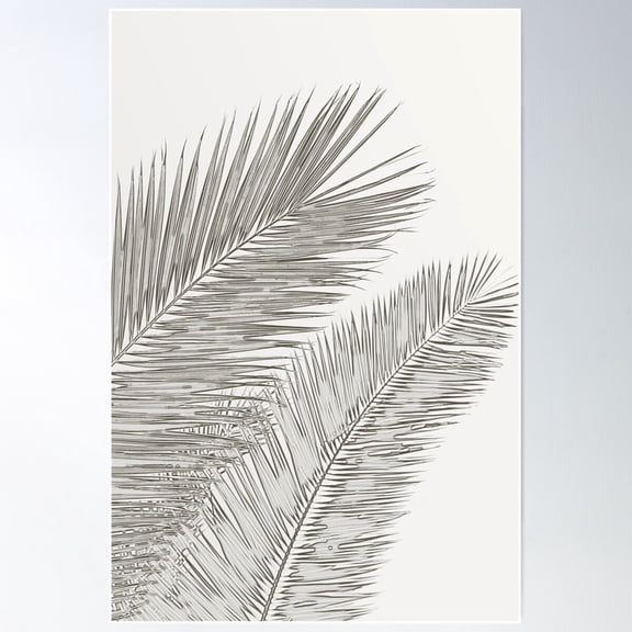 Shady Palm Tree Poster Wall Art, Modern Wall Decor For Living Room Bedroom, 12x18 UNFRAMED